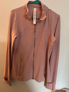 lululemon athletica Dusty Rose Zip-Up define rose gold zipper Bomber Jacket